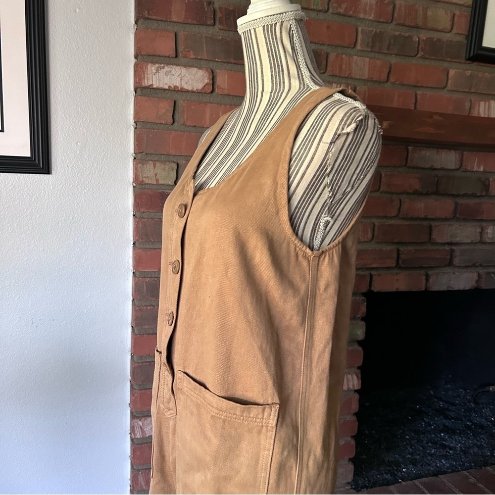 Jungmaven Button Front Jumper In Coyote Tan Sz Xs - image 6